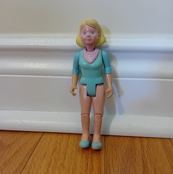 1993 Vintage Fisher Price Loving Family  Dollhouse Mom Blonde Hair Action Figure - Picture 2 of 8